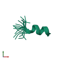 PDB entry 1d1e coloured by chain, ensemble of 20 models, front view.