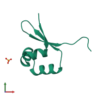 PDB entry 1d1l coloured by chain, front view.