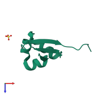 PDB entry 1d1l coloured by chain, top view.