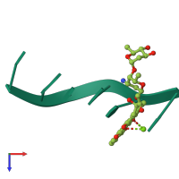 PDB entry 1d36 coloured by chain, top view.