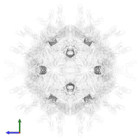 Capsid protein VP4 in PDB entry 1d3e, assembly 1, side view.