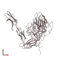 PDB entry 1d3i coloured by chain, front view.