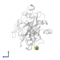 2-acetamido-2-deoxy-beta-D-glucopyranose in PDB entry 1d3q, assembly 1, side view.