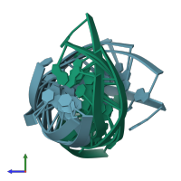 PDB entry 1d42 coloured by chain, ensemble of 5 models, side view.