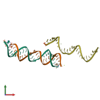 PDB entry 1d4r coloured by chain, front view.