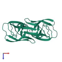 Protease in PDB entry 1d4y, assembly 1, top view.