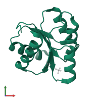 Chemotaxis protein CheY in PDB entry 1d4z, assembly 1, front view.