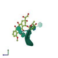 PDB entry 1d54 coloured by chain, side view.