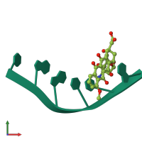 PDB entry 1d58 coloured by chain, front view.