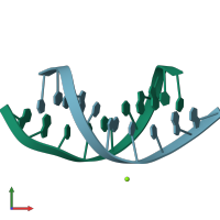 PDB entry 1d60 coloured by chain, front view.