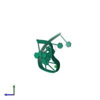 PDB entry 1d61 coloured by chain, side view.