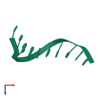 PDB entry 1d62 coloured by chain, top view.