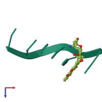 PDB entry 1d67 coloured by chain, top view.