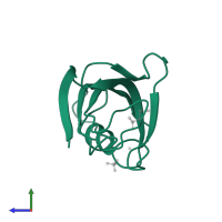 Peptidyl-prolyl cis-trans isomerase FKBP1A in PDB entry 1d7i, assembly 1, side view.