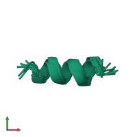 PDB entry 1d7n coloured by chain, ensemble of 10 models, front view.