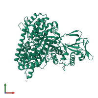 Malate synthase G in PDB entry 1d8c, assembly 1, front view.