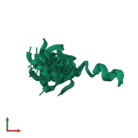 PDB entry 1d9j coloured by chain, ensemble of 20 models, front view.