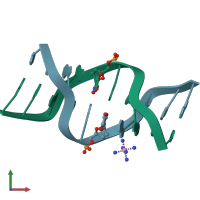 PDB entry 1d9r coloured by chain, front view.