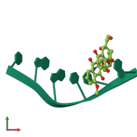 PDB entry 1da0 coloured by chain, front view.