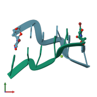 PDB entry 1da1 coloured by chain, front view.