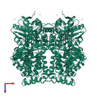 Delta(3,5)-Delta(2,4)-dienoyl-CoA isomerase, mitochondrial in PDB entry 1dci, assembly 1, top view.