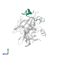 Thrombin light chain in PDB entry 1de7, assembly 1, side view.