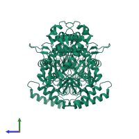 Nitric oxide synthase, inducible in PDB entry 1df1, assembly 1, side view.