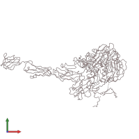 PDB entry 1dgi coloured by chain, front view.