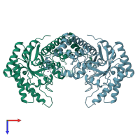 PDB entry 1did coloured by chain, top view.