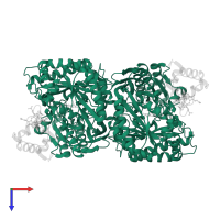 4-cresol dehydrogenase [hydroxylating] flavoprotein subunit in PDB entry 1dii, assembly 1, top view.