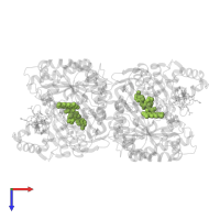 FLAVIN-ADENINE DINUCLEOTIDE in PDB entry 1dii, assembly 1, top view.