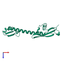 PDB entry 1div coloured by chain, top view.