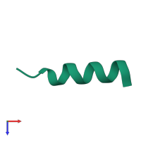 PDB entry 1djf coloured by chain, top view.