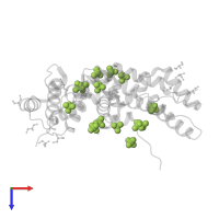 SULFATE ION in PDB entry 1dk8, assembly 1, top view.