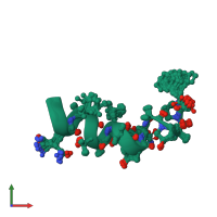 PDB entry 1dlz coloured by chain, ensemble of 20 models, front view.