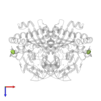 BETA-MERCAPTOETHANOL in PDB entry 1dmu, assembly 1, top view.