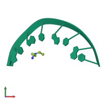 PDB entry 1dns coloured by chain, front view.