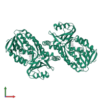 p-hydroxybenzoate hydroxylase in PDB entry 1dob, assembly 1, front view.