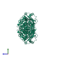 p-hydroxybenzoate hydroxylase in PDB entry 1dob, assembly 1, side view.