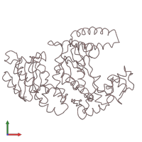 PDB entry 1dpi coloured by chain, front view.
