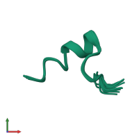 PDB entry 1dpk coloured by chain, ensemble of 16 models, front view.