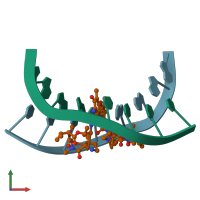 PDB entry 1dsc coloured by chain, front view.