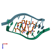 PDB entry 1dsc coloured by chain, top view.
