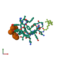 PDB entry 1dsr coloured by chain, ensemble of 6 models, front view.