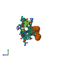 PDB entry 1dsr coloured by chain, ensemble of 6 models, side view.