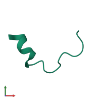 PDB entry 1du1 coloured by chain, front view.