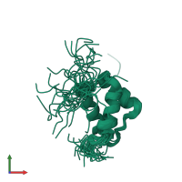 PDB entry 1du6 coloured by chain, ensemble of 30 models, front view.
