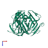 Deoxyuridine 5'-triphosphate nucleotidohydrolase in PDB entry 1dup, assembly 1, top view.