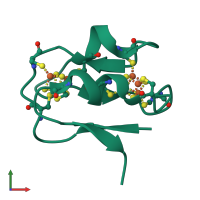 PDB entry 1dur coloured by chain, front view.