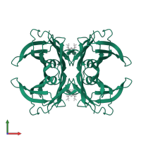 Transthyretin in PDB entry 1dvu, assembly 1, front view.